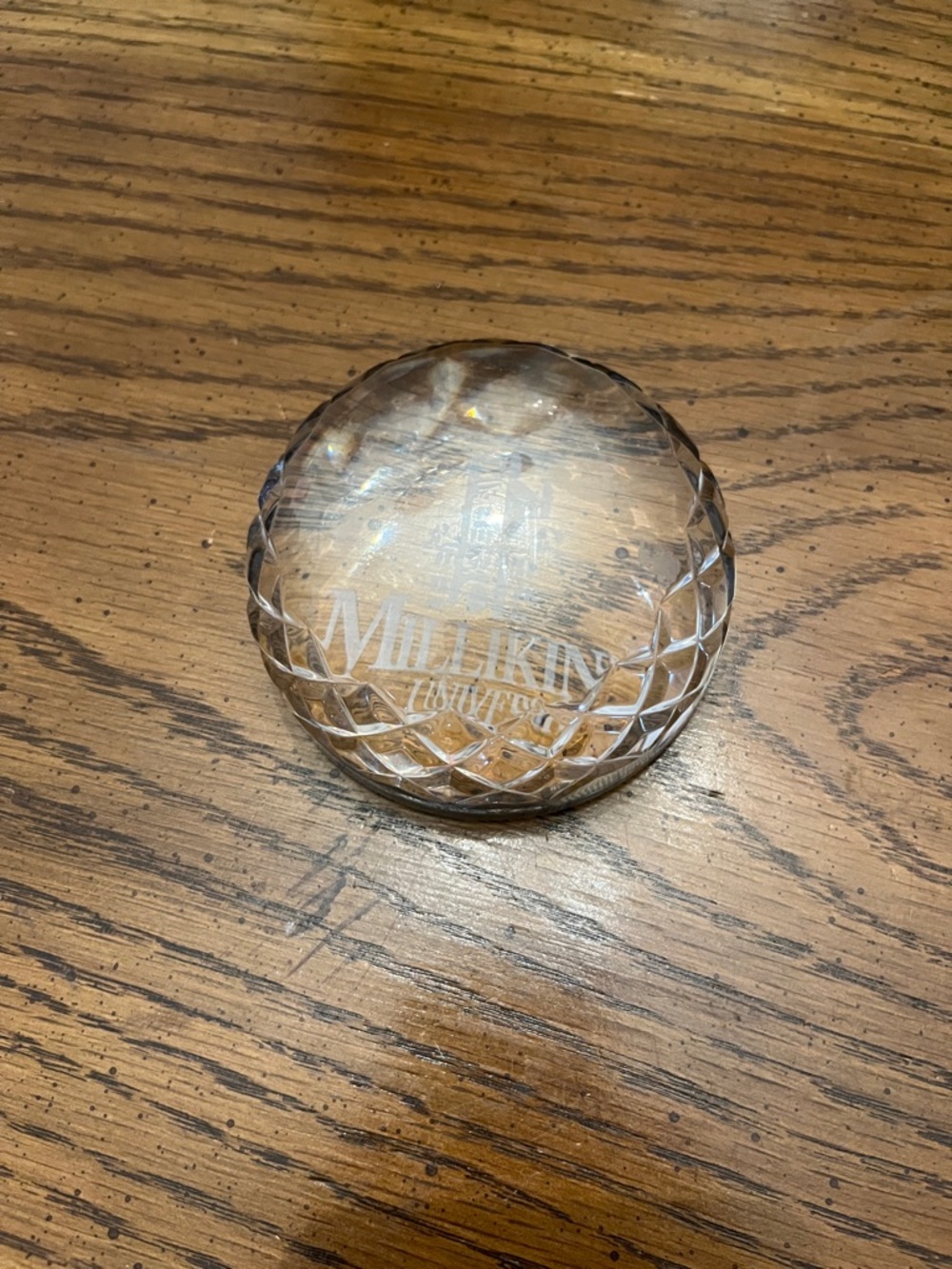 Waterford Millikin University‎ Glass Paperweight